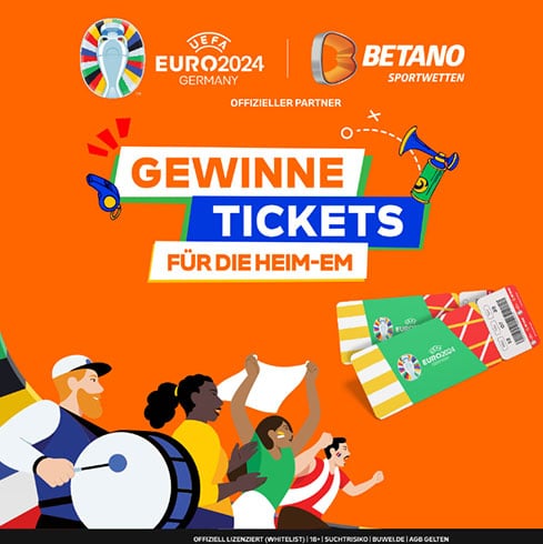 Grafik Betano EM Tickets Gewinnspiel
