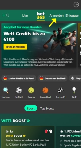 Bet365 anmelden