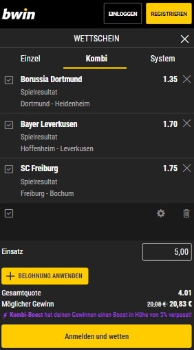 Bwin Wettschein